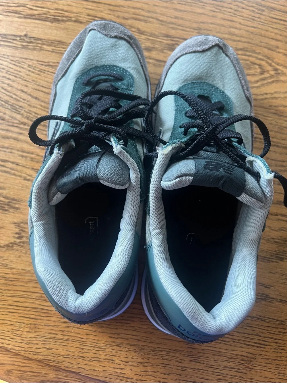 New Balance Olive Green and Gray Athletic Lace-Up Sneakers
